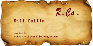Rill Csilla névjegykártya