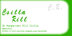 csilla rill business card